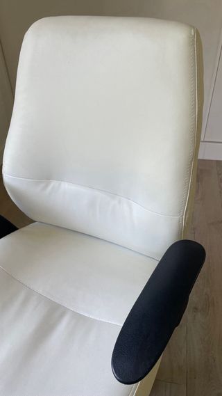 Silla oficina blanca piel sintética