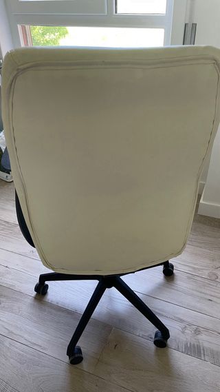 Silla oficina blanca piel sintética