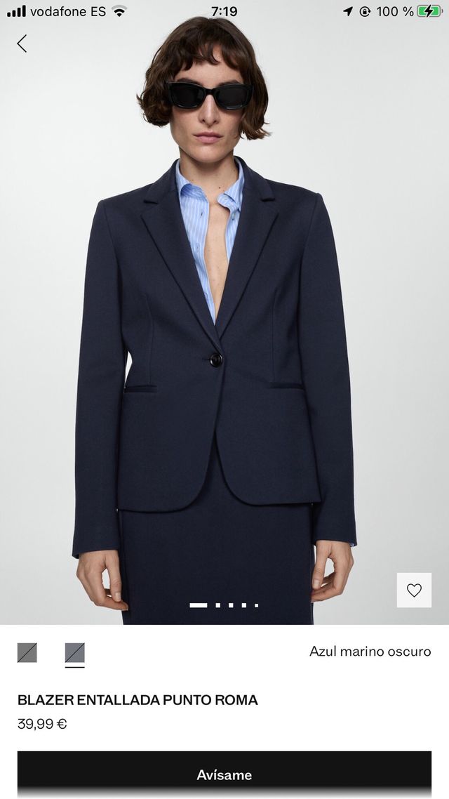 Blazer mujer Mango azul marino - Talla 36   nueva