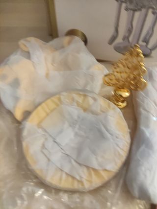 Juego de 6 tenedores y soporte árabe. Dorados