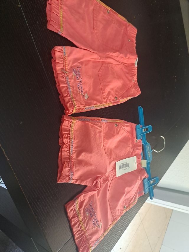 Shorts niña coral, T.2-3 años