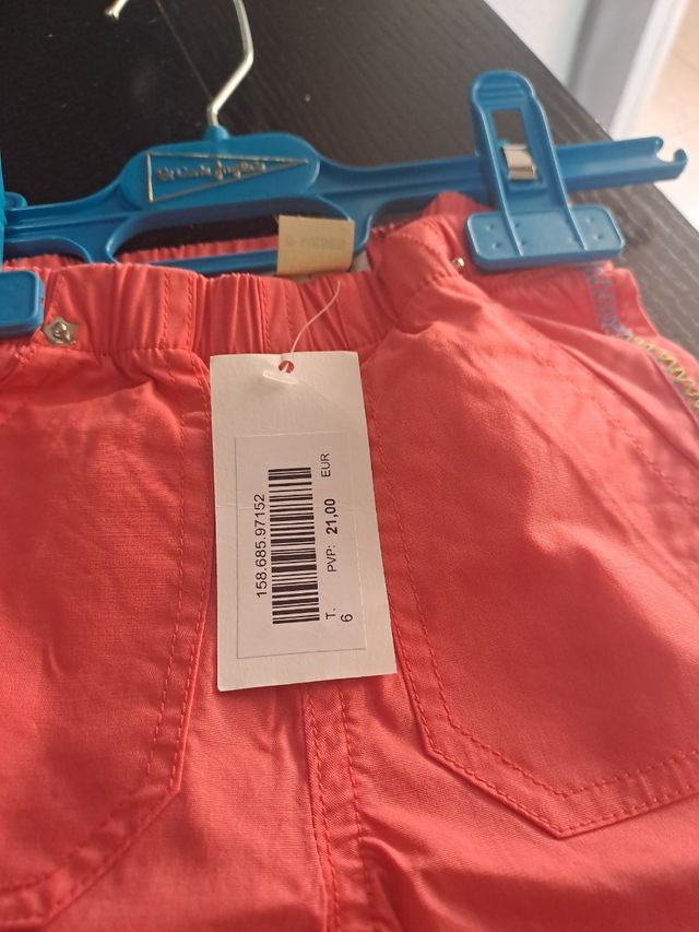 Shorts niña coral, T.2-3 años