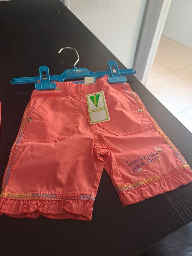 Shorts niña coral, T.2-3 años