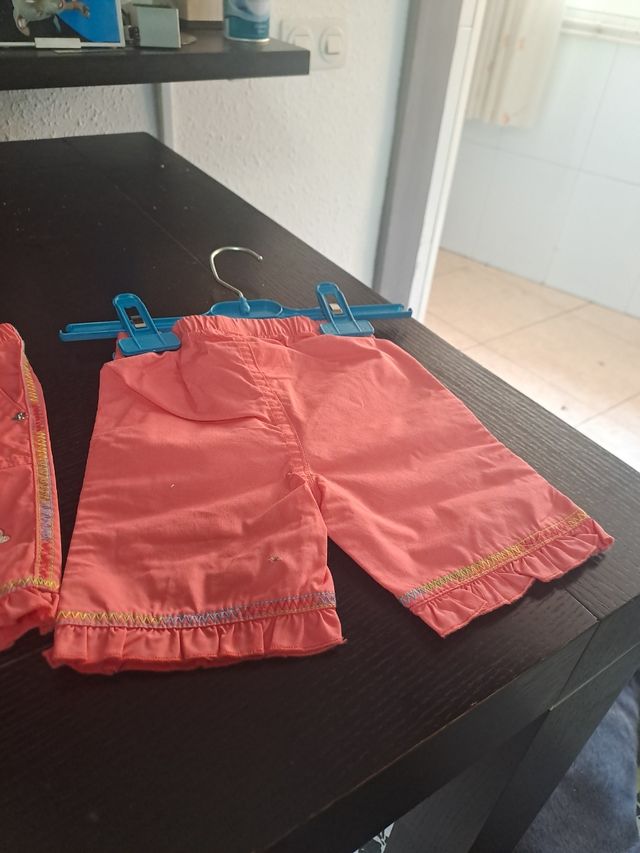 Shorts niña coral, T.2-3 años