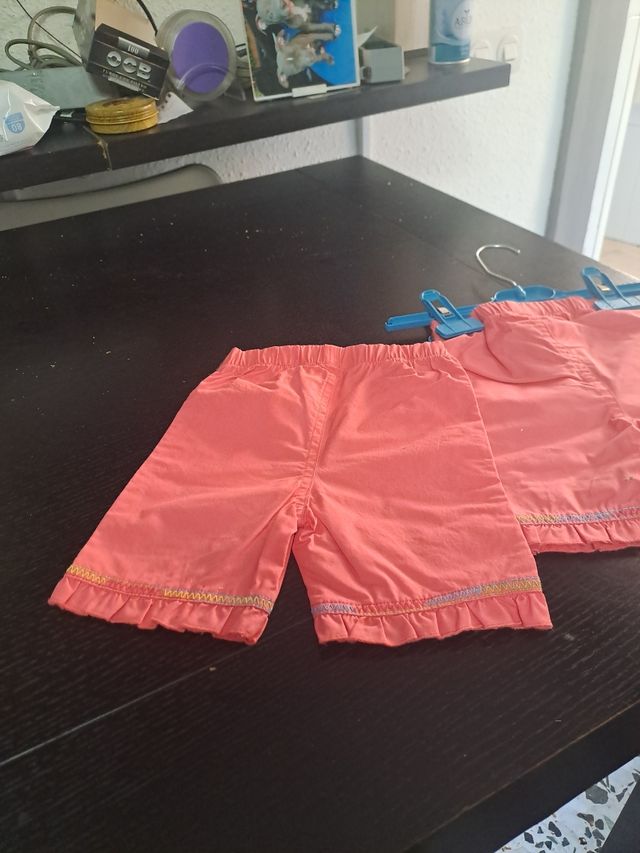 Shorts niña coral, T.2-3 años