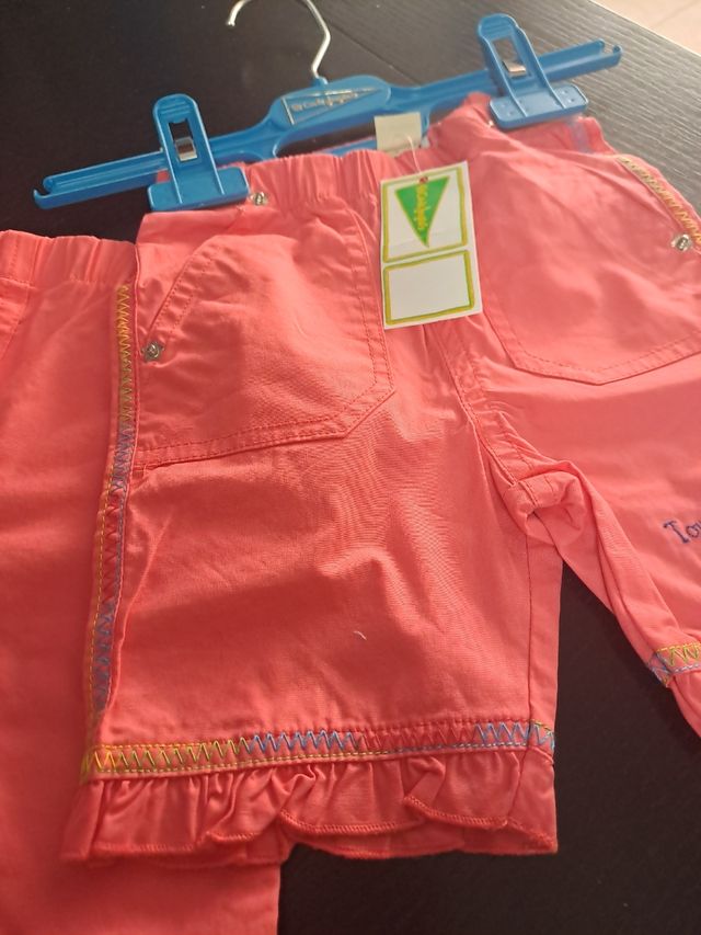 Shorts niña coral, T.2-3 años