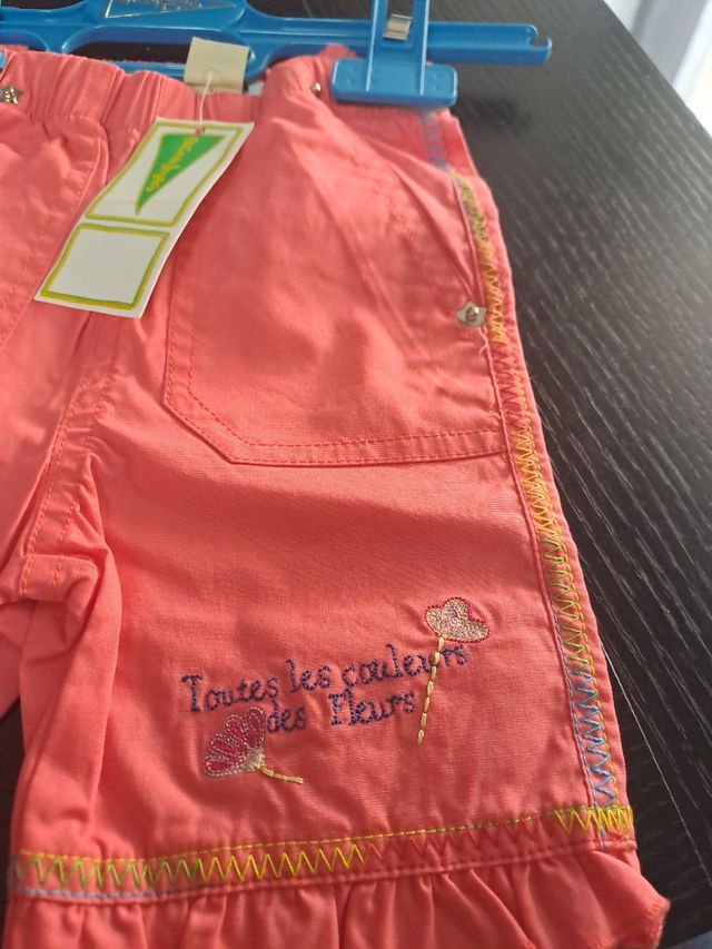 Shorts niña coral, T.2-3 años