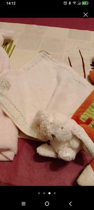 Dudu Conejo Blanco - Manta y Juguete