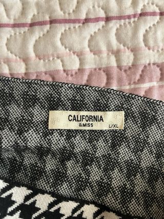Falda Falda invierno mujer blanco y negro