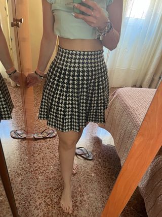 Falda Falda invierno mujer blanco y negro
