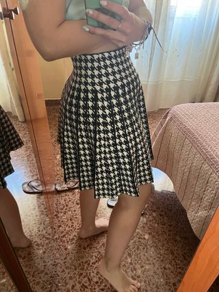 Falda Falda invierno mujer blanco y negro
