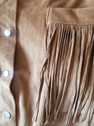 Minifalda ante marrón Mango - Talla S