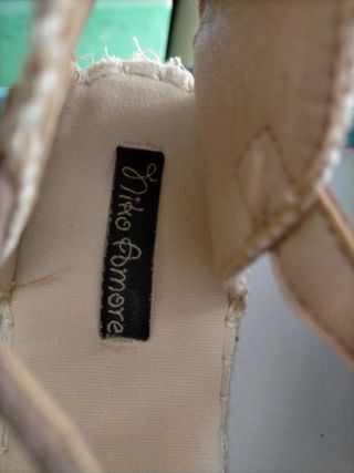 Sandalias cuña esparto.