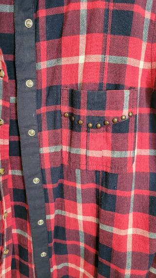 Camisa cuadros roja y negra