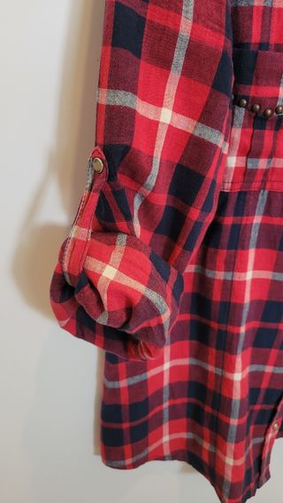 Camisa cuadros roja y negra