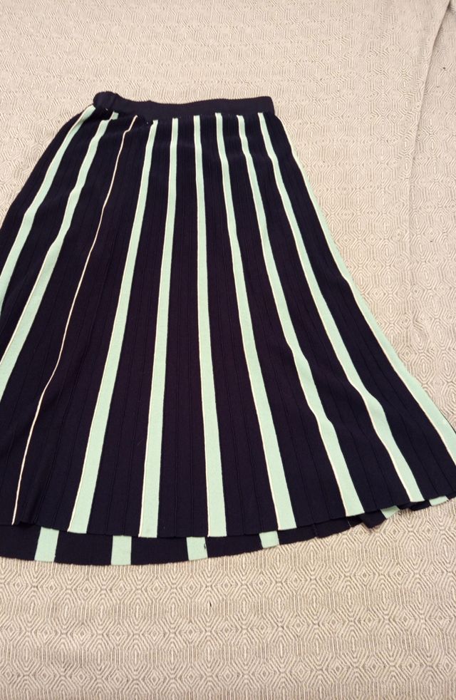 Falda plisada azul y verde - Trucco