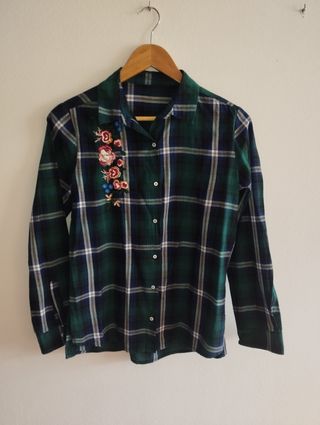 Camisa cuadros vintage mujer sin usar 