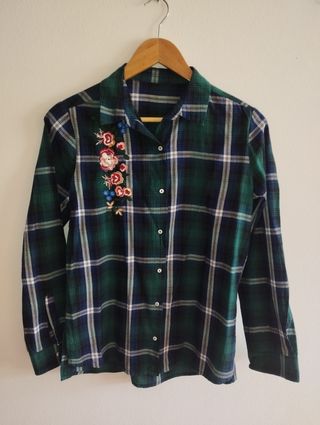 Camisa cuadros vintage mujer sin usar 