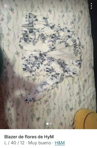 Blazer flores H&M - Talla L