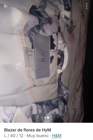 Blazer flores H&M - Talla L