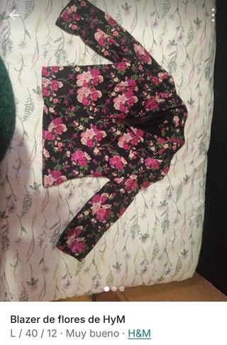 Blazer flores H&M - Talla L