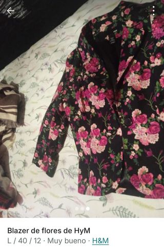 Blazer flores H&M - Talla L