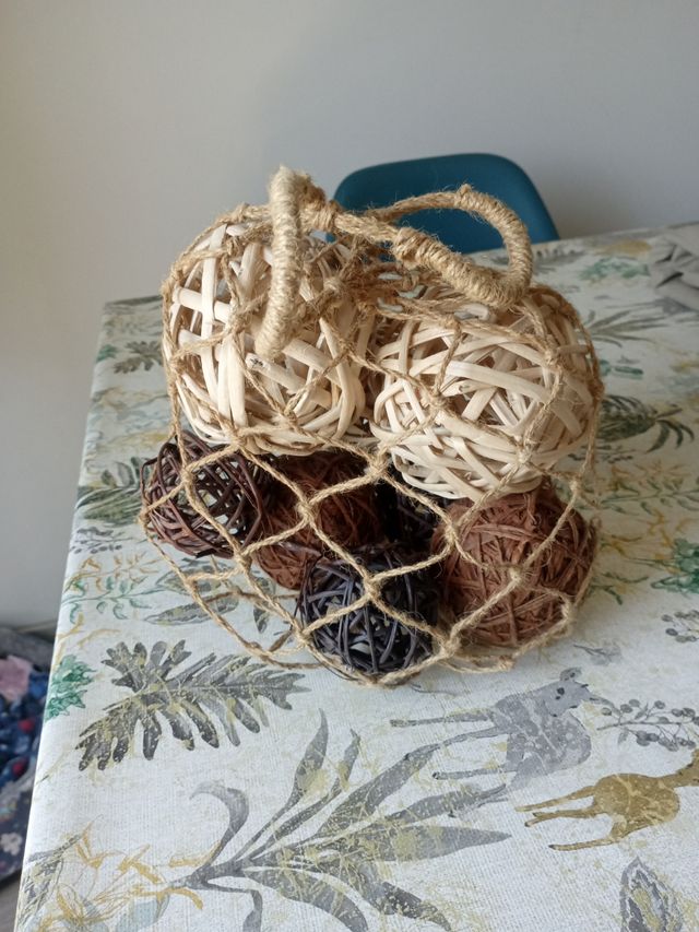 Cesta mimbre decoración