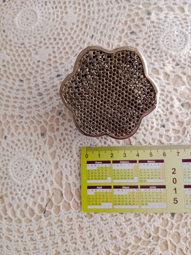 Portagioie vintage in metallo argentato.