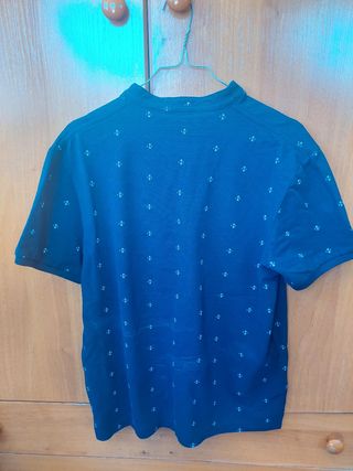 Polo 21 azul marino decorado de Springfield