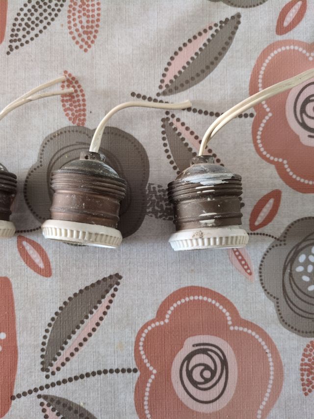 Portalámparas antiguos (x3)