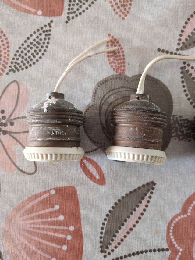 Portalámparas antiguos (x3)