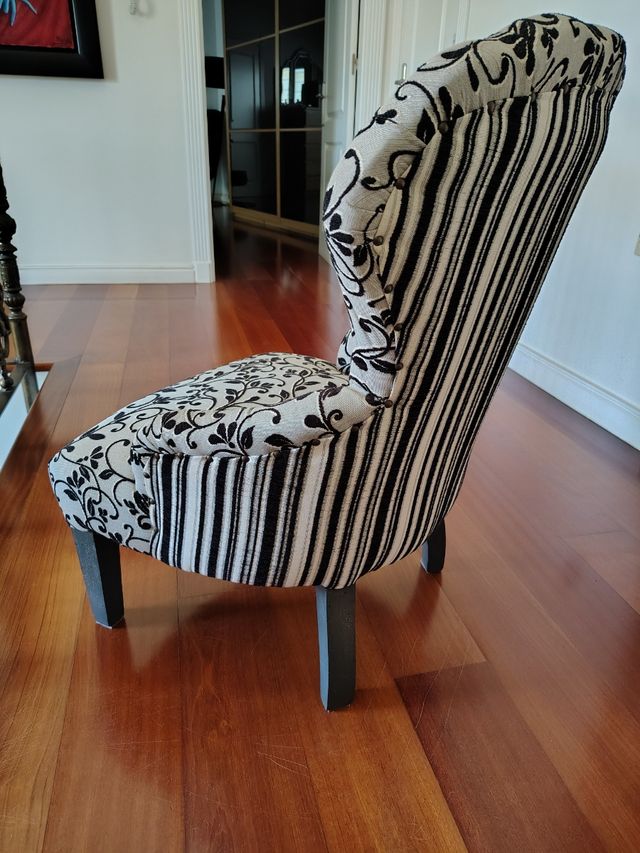 Sillón antiguo retapizado