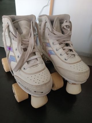 Patines de 4 ruedas infantiles 35 - Blancos
