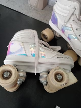 Patines de 4 ruedas infantiles 35 - Blancos