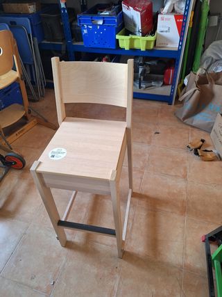Sgabello in legno - Beige