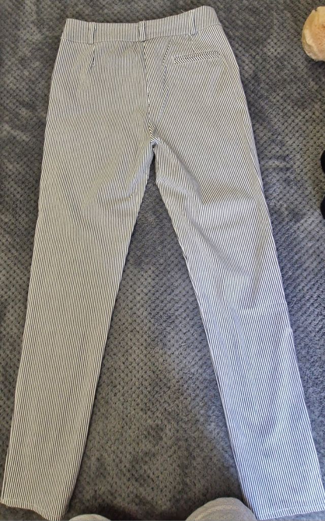 Pantalones rayas azul marino-blanco