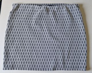 Minifalda Zara - Blanco y Negro - Talla L