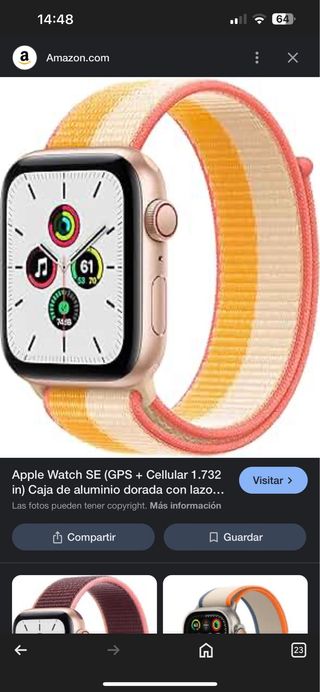 Apple Watch SE GPS + Celular - Dorado