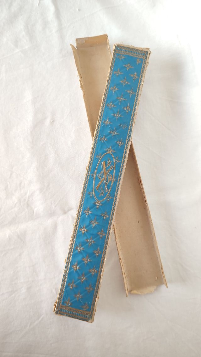 Abanico siglo XIX pintado a mano a dos caras