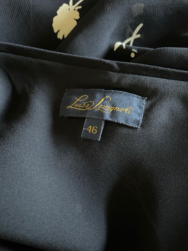 Gonna midi nera floreale