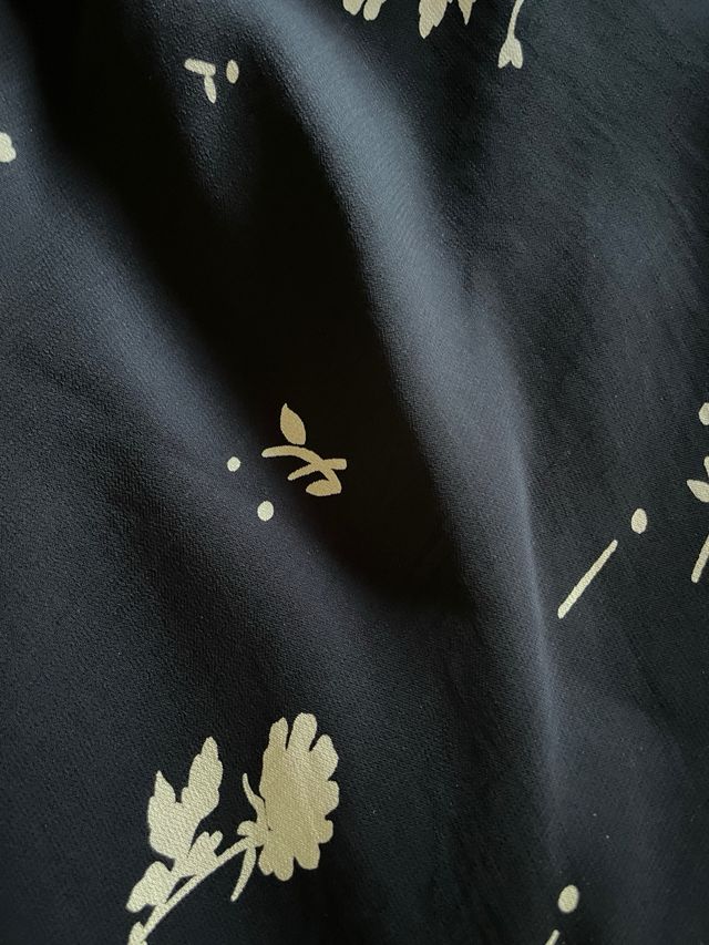 Gonna midi nera floreale