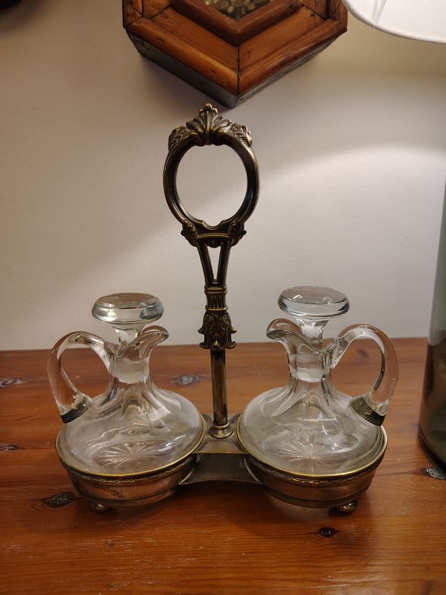 Aceitero alpaca antiguo