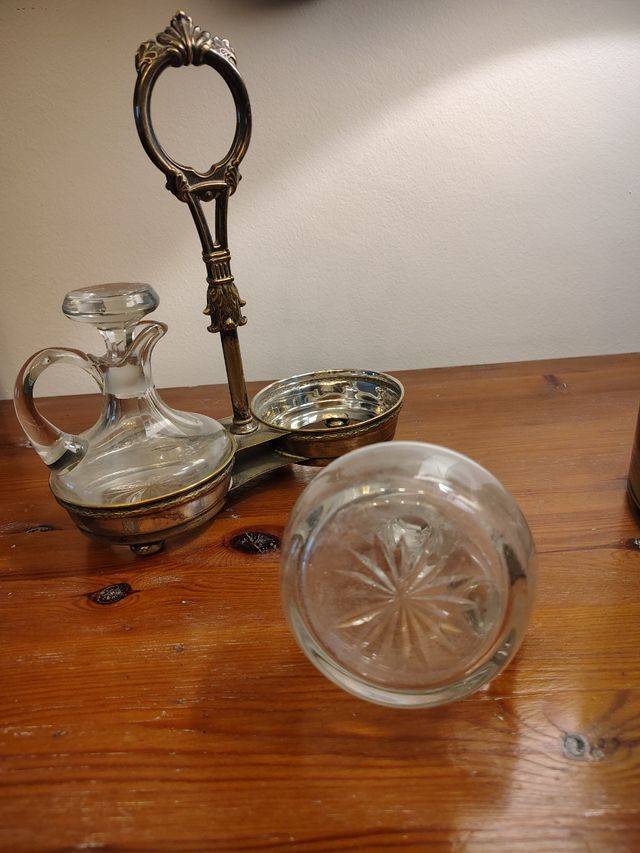 Aceitero alpaca antiguo