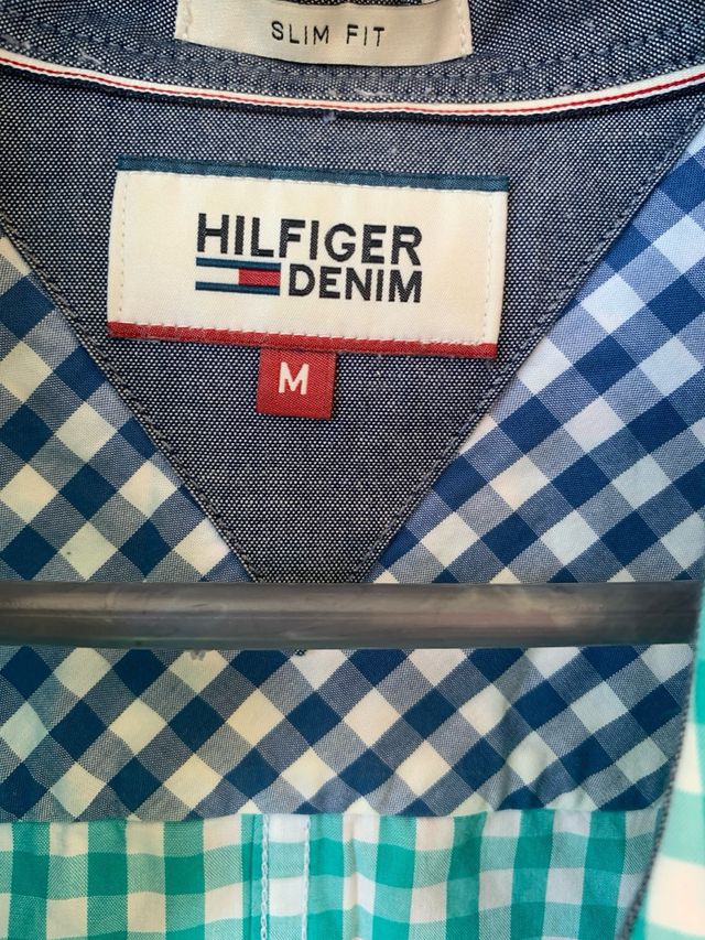 Camisa Tommy Hilfiger cuadros verde M