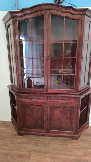 ALACENAO VITRINA DE MADERA MUEBLE SALON