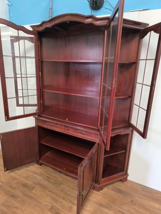 ALACENAO VITRINA DE MADERA MUEBLE SALON