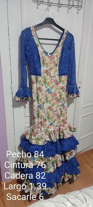 Traje gitana lunares multicolor talla 5