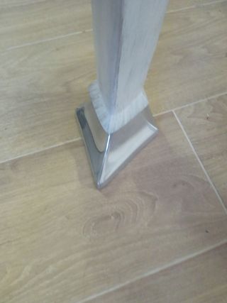 Jarrón metal blanco plata