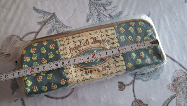 Estuche escolar miel y limón