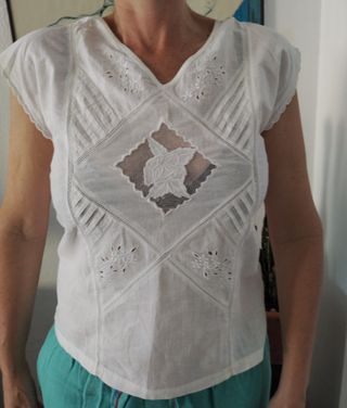 Camisa blanca vintage India
